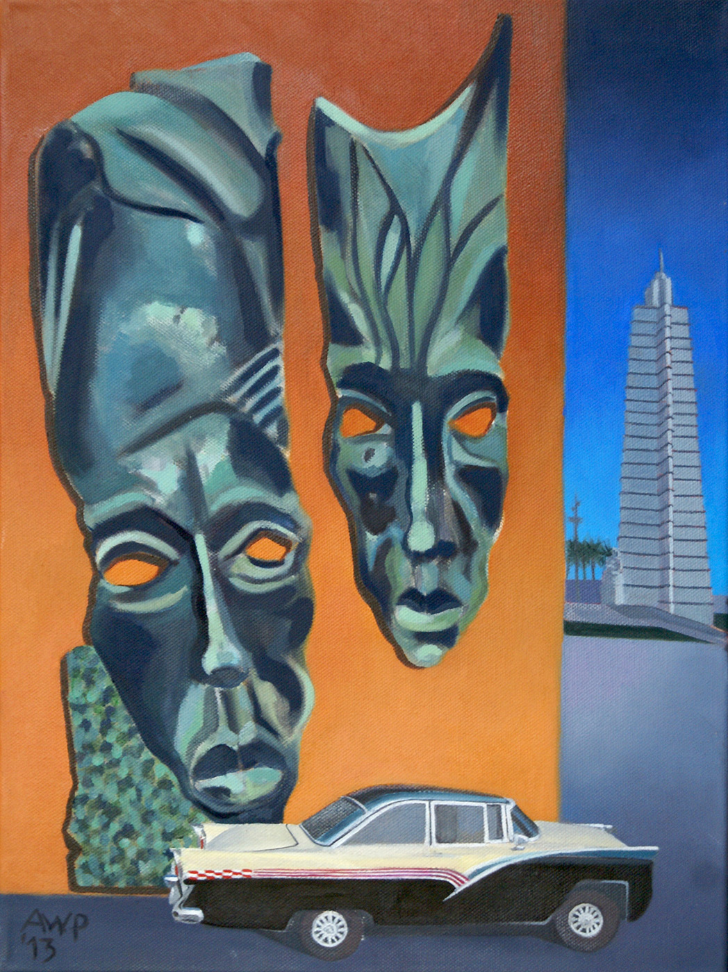 Cuban Masks  –  40cm x 30cm