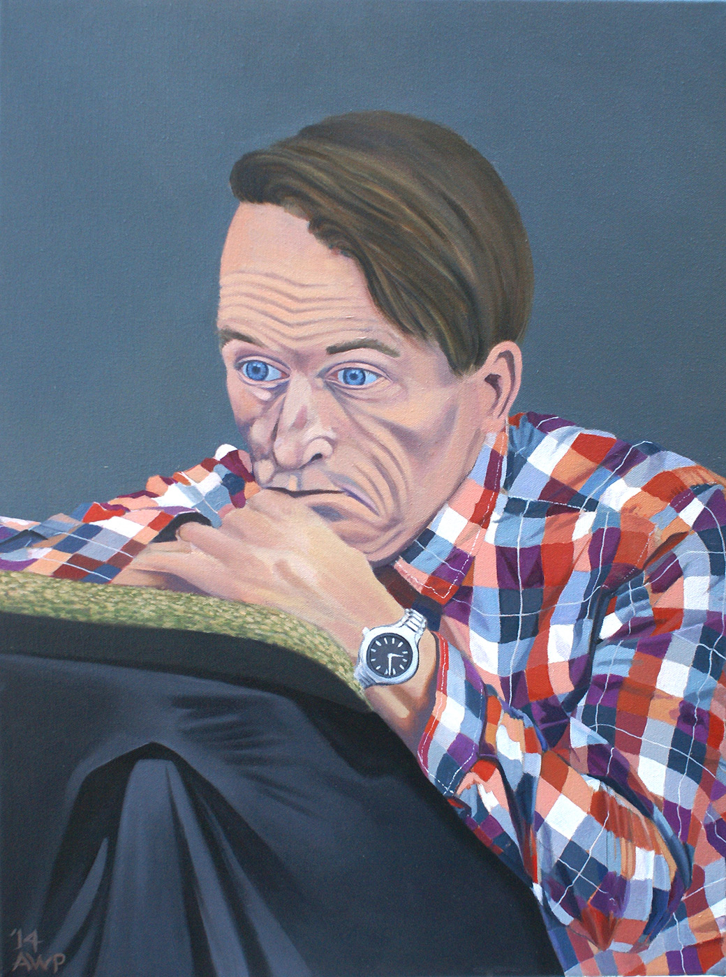  Man In A Plaid Shirt  –  61cm x 46cm