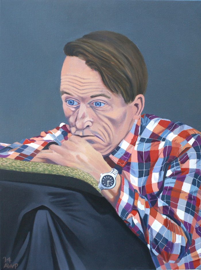  Man In A Plaid Shirt  –  61cm x 46cm © Alan Power